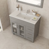 Nova 36" Grey Bathroom Vanity with White Ceramic Basin Countertop