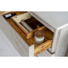 Formosa 72" Floor Standing Open Bottom Dbl Sink Modern Bathroom Cabinet w/ Top & Sinks in Ash