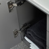 Lucera 36" Gray Wall Hung Modern Bathroom Cabinet w/ Top & Undermount Sink - Right Version