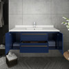 Lucera 42" Royal Blue Wall Hung Modern Bathroom Cabinet w/ Top & Undermount Sink Lucera 42" Royal Blue Wall Hung Modern Bathroom Cabinet w/ Top & Undermount Sink