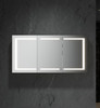 Spazio 60" Wide by 30" Tall Three-Door Medicine Cabinet with LED Lighting
