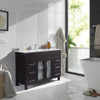 Nova 48" Espresso Bathroom Vanity with White Ceramic Basin Countertop