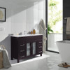 Nova 48" Brown Bathroom Vanity with White Ceramic Basin Countertop