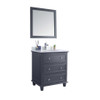 Luna 30" Maple Grey Bathroom Vanity with Pure White Phoenix Stone Countertop