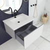 Vitri 30" Cloud White Bathroom Vanity with VIVA Stone Matte White Solid Surface Countertop