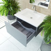 Vitri 30" Fossil Grey Bathroom Vanity with VIVA Stone Matte White Solid Surface Countertop