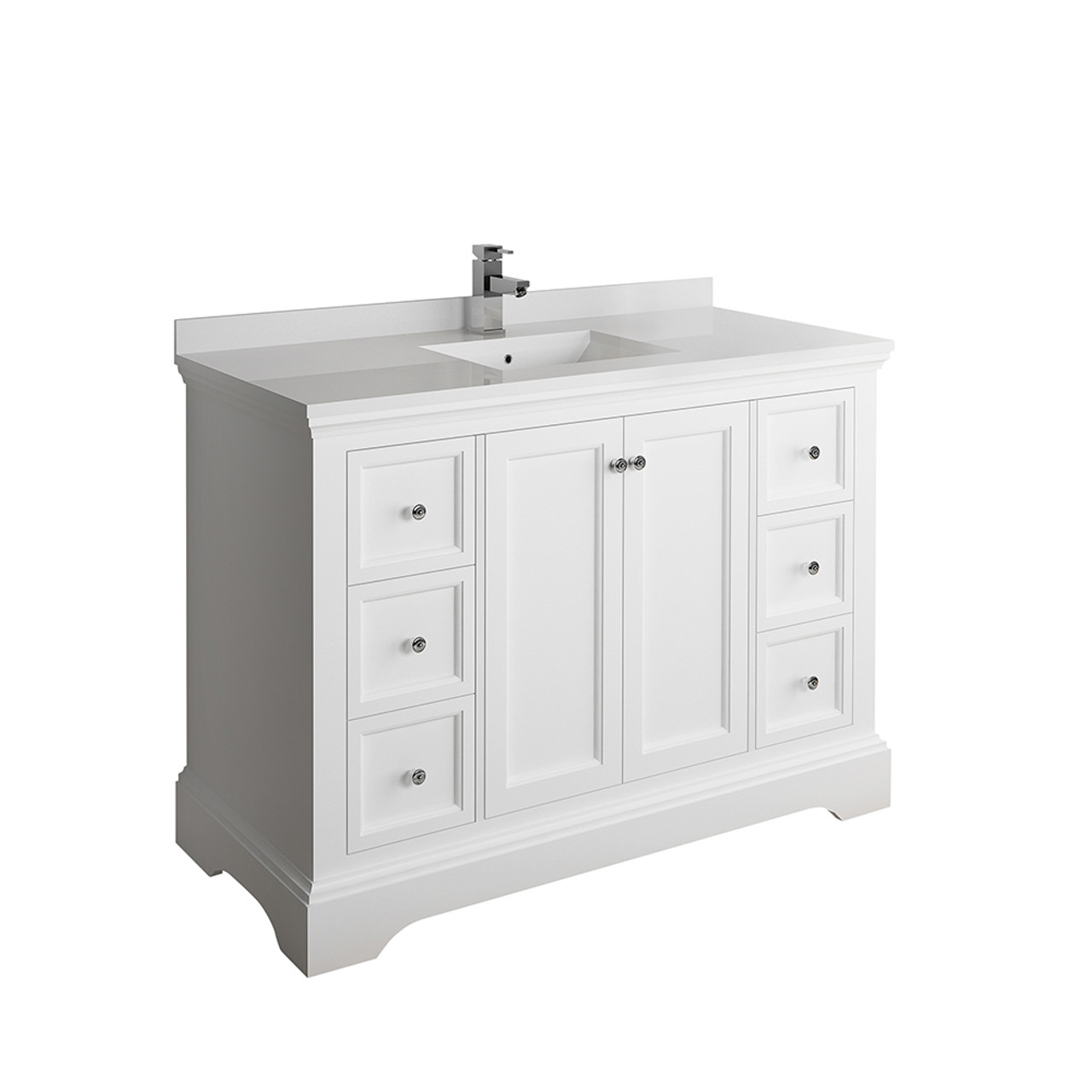 Windsor 48 Traditional Bathroom Cabinet W Top Sink Fcb2448
