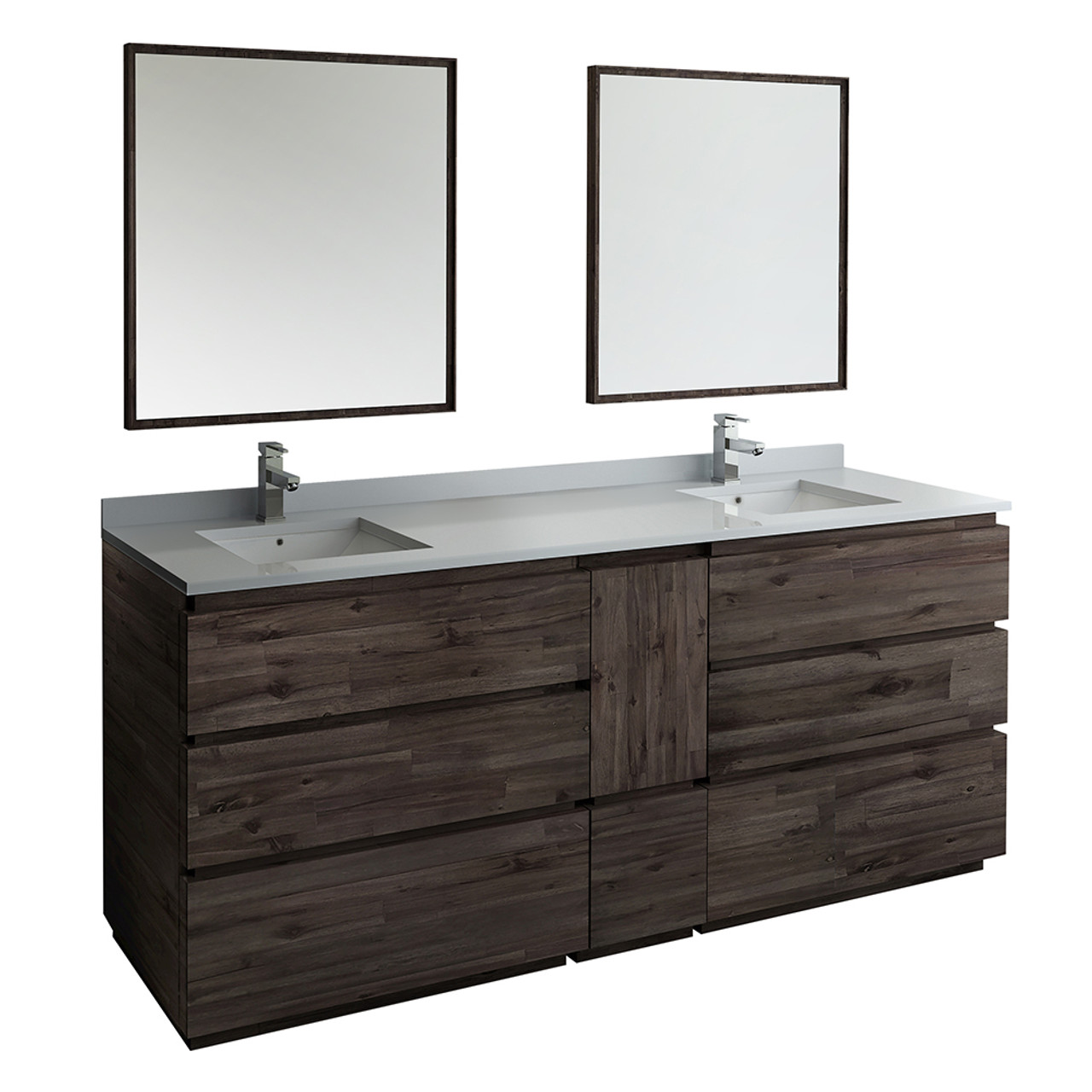 Fresca Quadro 23 White Pedestal Sink w/ Medicine Cabinet - Modern Bathroom  Vanity