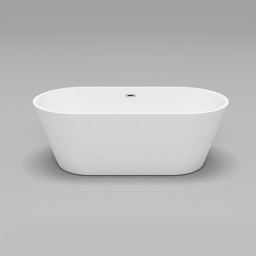 60" Freestanding Modern Stone Resin Bathtub