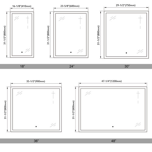 LED Mirror Light with Aluminum Frame, 5001