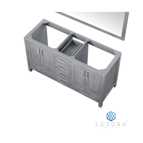 Jacques 60" Double Vanity, No Top and 58" Mirror Jacques 60" Double Vanity, No Top and 58" Mirror