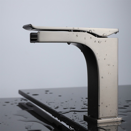Balzani Brass Single Hole Waterfall Bathroom Faucet, LFS1011GM - Gun Metal