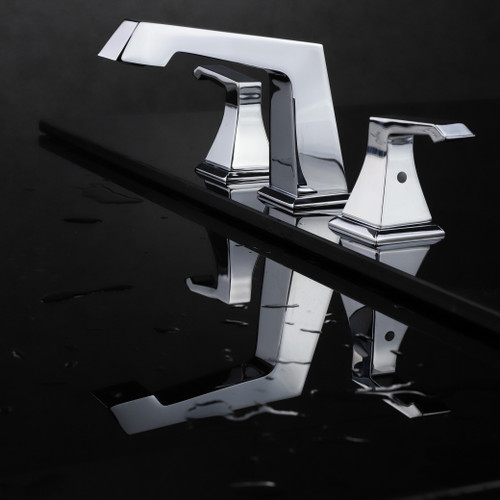 Balduina Brass 3 Hole 8" Widespread Bathroom Faucet, LFT4011CH - Chrome