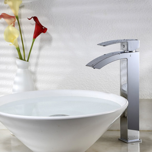 Single Handle Vessel Bathroom Vanity Faucet, 8001 014 01 - Chrome