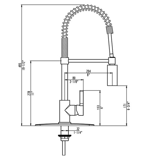 Single Handle Kitchen Faucet, 8002 006 10 - Black