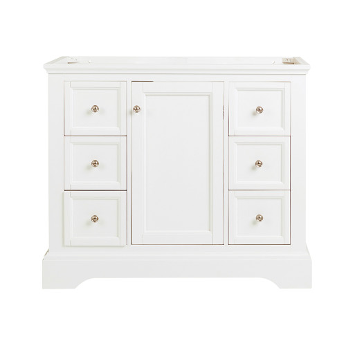 Windsor 40" Matte White Traditional Bathroom Cabinet Windsor 40" Matte White Traditional Bathroom Cabinet