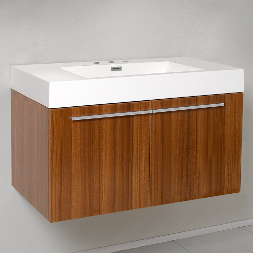 Vista 36" Modern Bathroom Cabinet w/ Integrated Sink, FCB8090-I