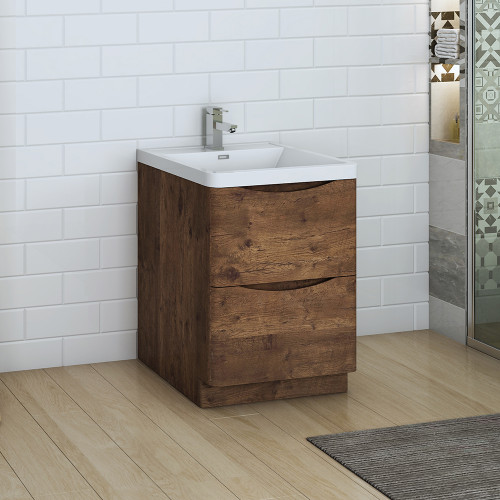 Tuscany 24" Free Standing Modern Bathroom Cabinet w/ Integrated Sink, FCB9124-I Tuscany 24" Free Standing Modern Bathroom Cabinet w/ Integrated Sink, FCB9124-I