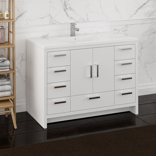 Imperia 48" Free Standing Modern Bathroom Cabinet w/ Integrated Sink, FCB9448-I Imperia 48" Free Standing Modern Bathroom Cabinet w/ Integrated Sink, FCB9448-I