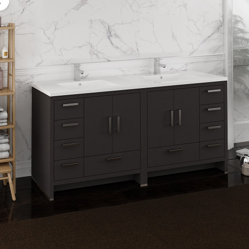 Imperia 72" Free Standing Double Sink Modern Bathroom Cabinet w/ Integrated Sink, FCB9472-I Imperia 72" Free Standing Double Sink Modern Bathroom Cabinet w/ Integrated Sink, FCB9472-I