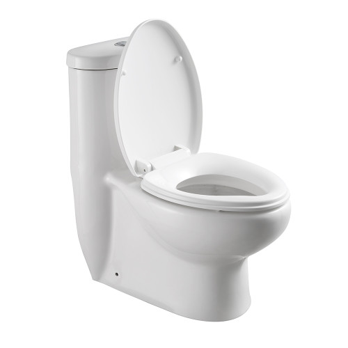Delphinus One-Piece Dual Flush Toilet w/ Soft Close Seat