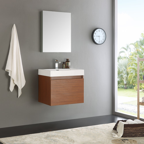 Nano 24" Modern Bathroom Vanity w/ Medicine Cabinet, FVN8006 Nano 24" Modern Bathroom Vanity w/ Medicine Cabinet, FVN8006