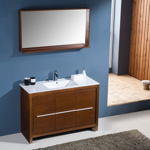 Allier 48" Modern Bathroom Vanity w/ Mirror, FVN8148 Allier 48" Modern Bathroom Vanity w/ Mirror, FVN8148