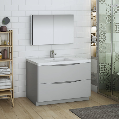 Tuscany 48" Free Standing Modern Bathroom Vanity w/ Medicine Cabinet, FVN9148 Tuscany 48" Free Standing Modern Bathroom Vanity w/ Medicine Cabinet, FVN9148