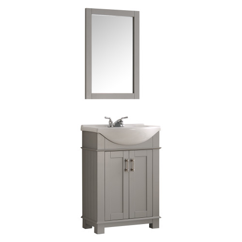 Hartford 24" Gray Traditional Bathroom Vanity