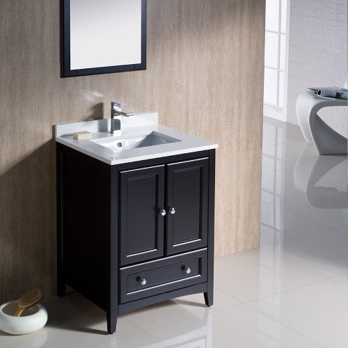 Oxford 24" Traditional Bathroom Vanity in Espresso Oxford 24" Traditional Bathroom Vanity in Espresso