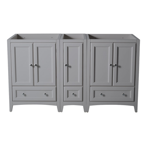 Oxford 60" Gray Traditional Double Sink Bathroom Cabinets Oxford 60" Gray Traditional Double Sink Bathroom Cabinets