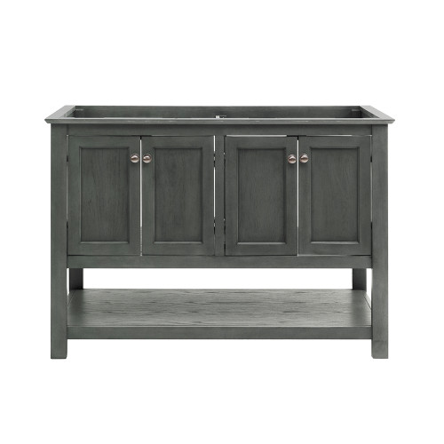 Manchester Regal 48" Gray Wood Veneer Traditional Double Sink Bathroom Cabinet Manchester Regal 48" Gray Wood Veneer Traditional Double Sink Bathroom Cabinet