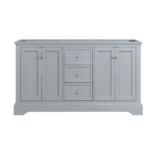 Windsor 60" Gray Textured Traditional Double Sink Bathroom Cabinet Windsor 60" Gray Textured Traditional Double Sink Bathroom Cabinet