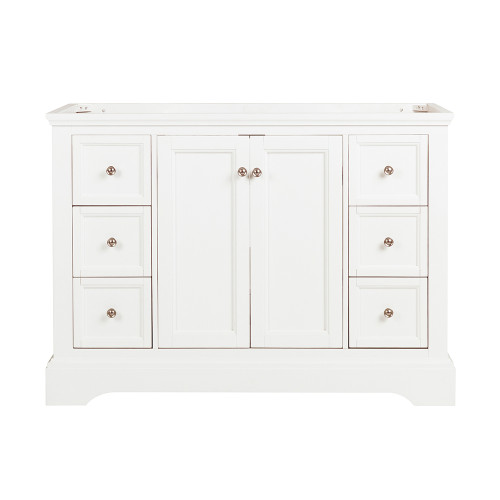Windsor 48" Matte White Traditional Bathroom Cabinet Windsor 48" Matte White Traditional Bathroom Cabinet