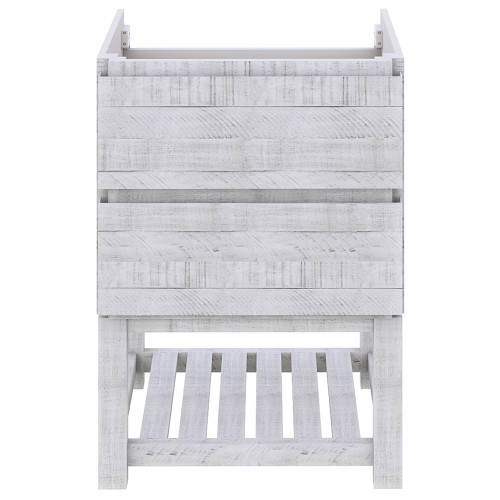 Formosa 23" Floor Standing Open Bottom Modern Bathroom Cabinet in Rustic White Formosa 23" Floor Standing Open Bottom Modern Bathroom Cabinet in Rustic White