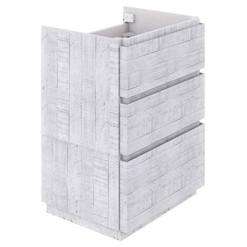 Formosa 58" Floor Standing Dbl Sink Modern Bathroom Cabinet in Rustic White Formosa 58" Floor Standing Dbl Sink Modern Bathroom Cabinet in Rustic White