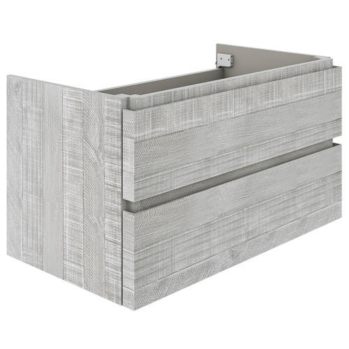 Formosa 82" Wall Hung Double Sink Modern Bathroom Cabinet in Ash