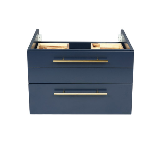 Lucera 24" Royal Blue Wall Hung Vessel Sink Modern Bathroom Cabinet