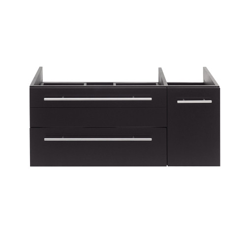 Lucera 36" Espresso Wall Hung Vessel Sink Modern Bathroom Cabinet - Left Version