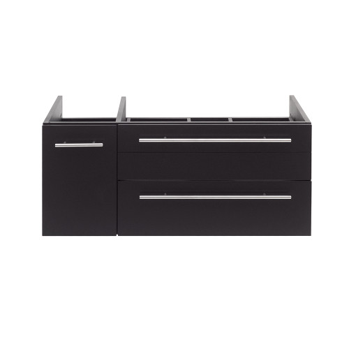 Lucera 36" Espresso Wall Hung Vessel Sink Modern Bathroom Cabinet - Right Version