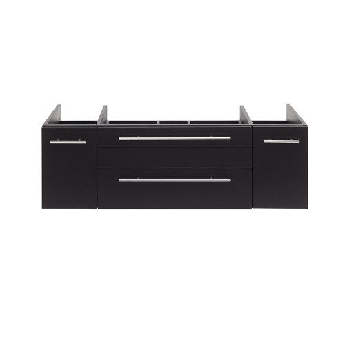 Lucera 48" Espresso Wall Hung Vessel Sink Modern Bathroom Cabinet