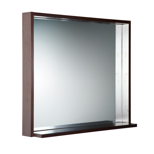 Allier 30" Mirror with Shelf in Wenge