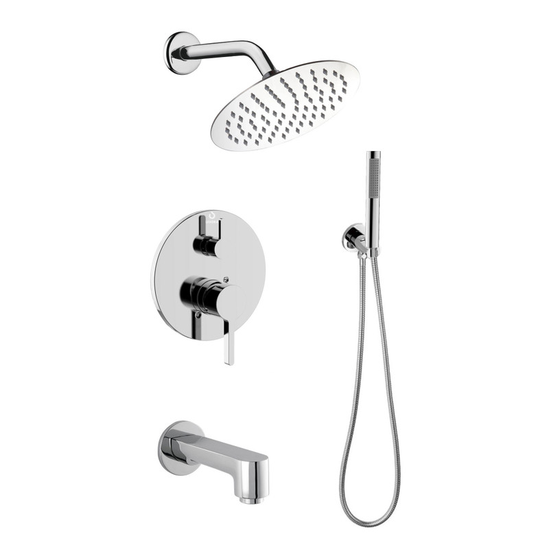 Salamonio Stainless Steel Round Shower Set, LSS11011CH - Chrome Salamonio Stainless Steel Round Shower Set, LSS11011CH - Chrome