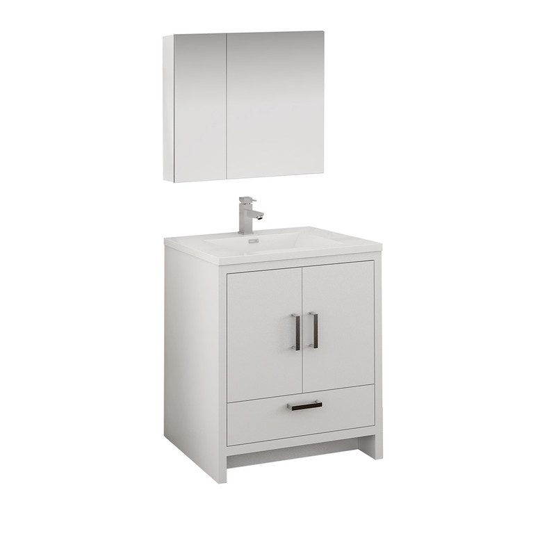 Imperia 30" Free Standing Modern Bathroom Vanity w/ Medicine Cabinet, FVN9430