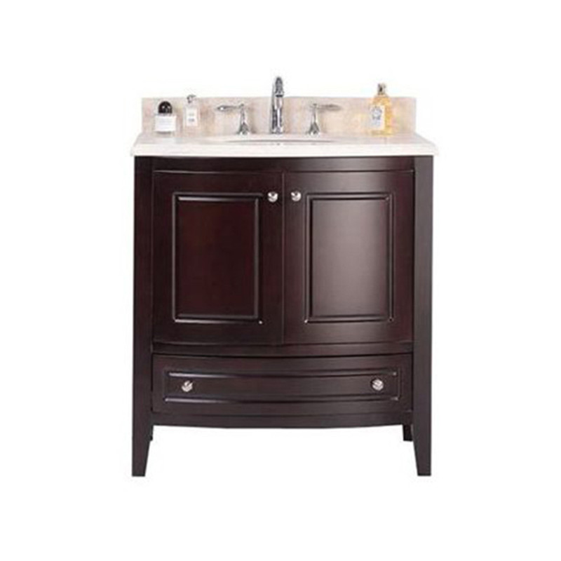 Estella 32 - Brown Cabinet + Jerusalem Gold Countertop