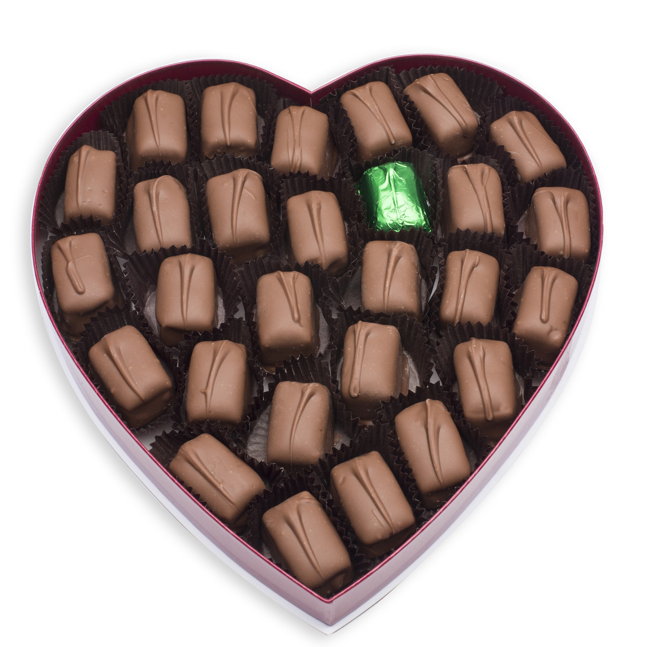 Mindy Mint Truffles in a heart shaped box - 1 lb