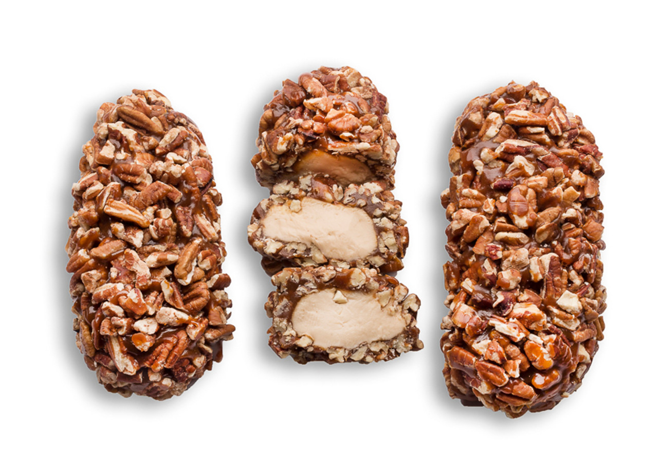 Pecan caramel roll log nut