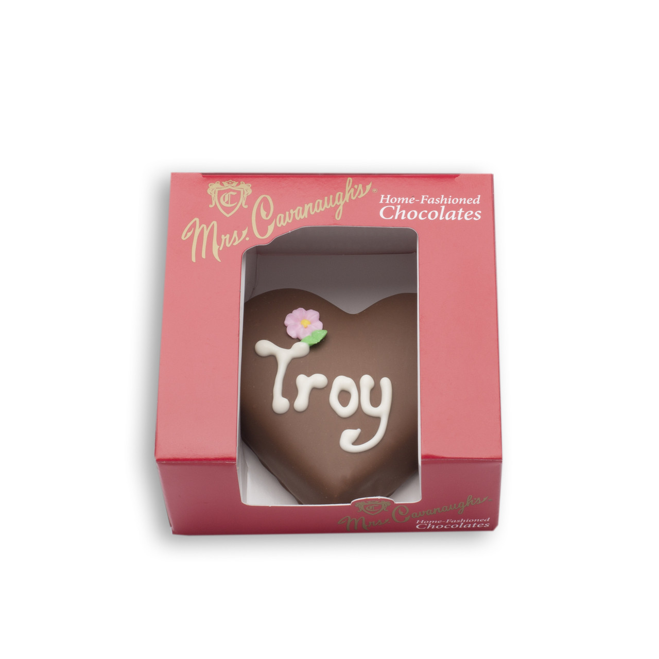 Personalized Chocolate Heart - 3 oz | Mrs. Cavanaugh's Chocolates