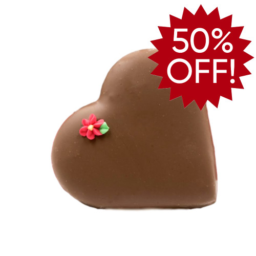 Blank Heart (no name) - Mindy Mint Truffle - Milk Chocolate -  3 oz