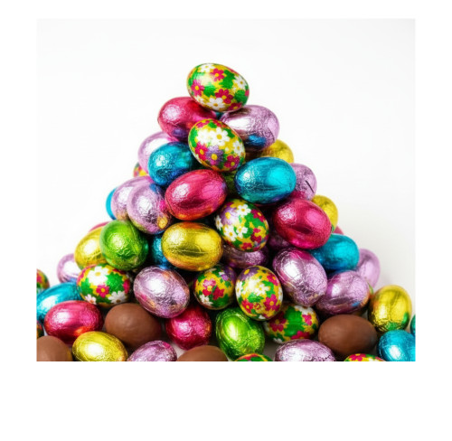 4 oz Foil wrapped Chocolate Easter Eggs - Milk